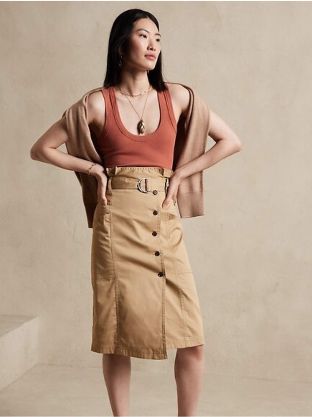 Banana Republic Heritage Button Skirt